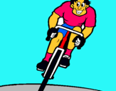 Dibujo Ciclista con gorra pintado por ciclista