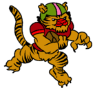 Dibujo Jugador tigre pintado por romeroo