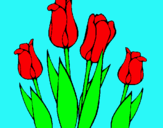 Dibujo Tulipanes pintado por appiappiappi