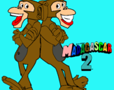 Dibujo Madagascar 2 Manson y Phil 2 pintado por Balan