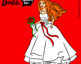 Dibujo Barbie vestida de novia pintado por iuruy35rjio4