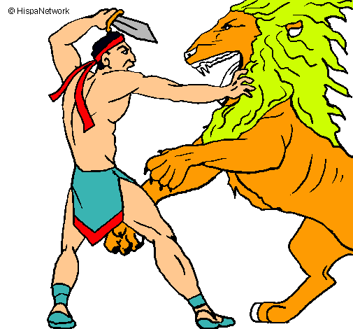 Gladiador contra león