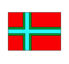 Dibujo Noruega pintado por bandera