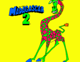 Dibujo Madagascar 2 Melman pintado por asddgg