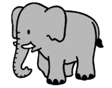 Dibujo Elefante bebe pintado por elefafa