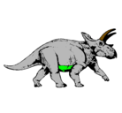 Dibujo Triceratops pintado por APHI