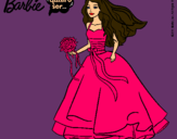 Dibujo Barbie vestida de novia pintado por louytrpo0987