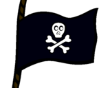 Dibujo Bandera pirata pintado por kevin456