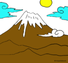 Dibujo Monte Fuji pintado por andreamarian