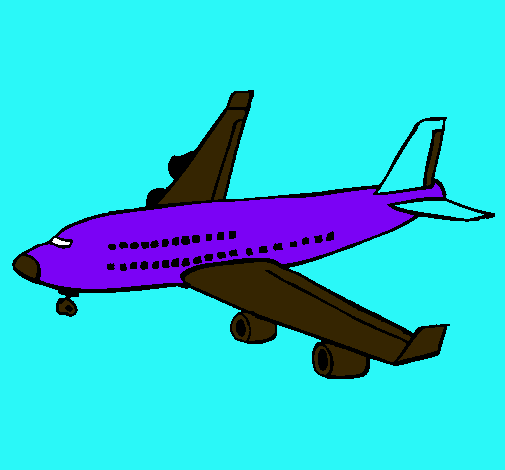 Dibujo Avión de pasajeros pintado por AGUCHI