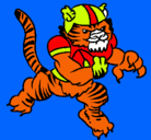 Dibujo Jugador tigre pintado por supertigeras