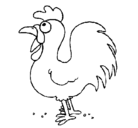 Dibujo Gallo de granja pintado por kipling