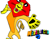 Dibujo Madagascar 2 Alex 2 pintado por pendejo