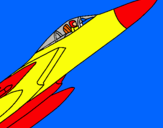 Dibujo Avión de caza pintado por Alexo
