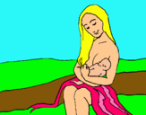 Dibujo Madre con su bebe pintado por dany_miley