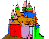 Dibujo Castillo medieval pintado por vhas