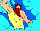 Dibujo Dios Zeus pintado por crisytobby
