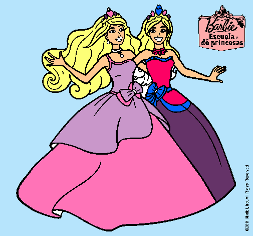 Barbie y su amiga súper felices