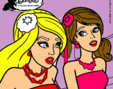 Dibujo Barbie y su amiga pintado por mariana1234