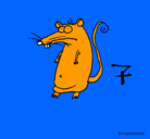 Dibujo Rata pintado por hellenguin
