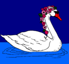 Dibujo Cisne con flores pintado por ALACABALLERO