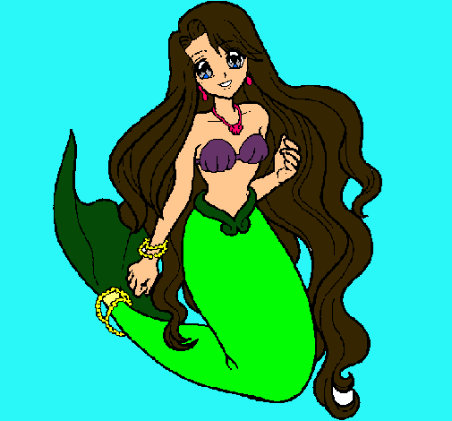 Dibujo Sirenita pintado por karla09