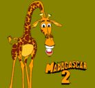 Dibujo Madagascar 2 Melman pintado por eystrella