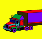 Dibujo Camión tráiler pintado por bimbo