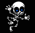 Dibujo Esqueleto contento 2 pintado por esytella