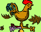 Dibujo Veletas y gallo pintado por GLOU