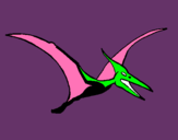 Dibujo Pterodáctilo pintado por tiracaro