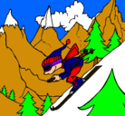 Dibujo Esquiador pintado por gutti