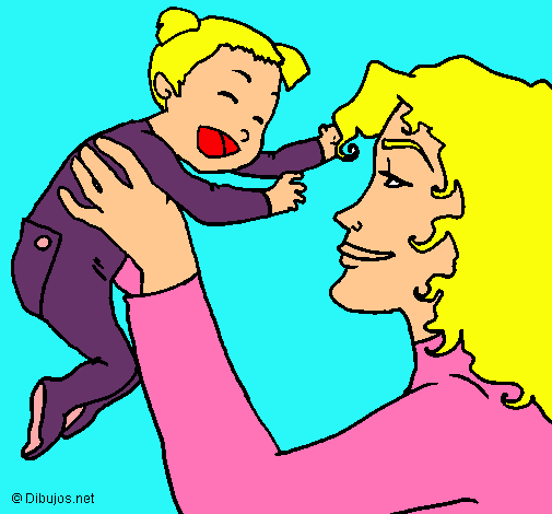 Dibujo Madre con su bebe pintado por Baby__Pipo