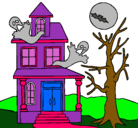 Dibujo Casa fantansma pintado por fasbiola