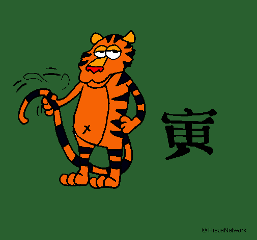 Dibujo Tigre pintado por santaisa