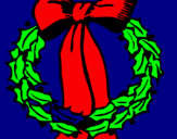 Dibujo Corona de navidad pintado por anett