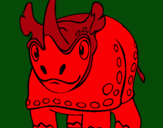 Dibujo Rinoceronte pintado por mattutto