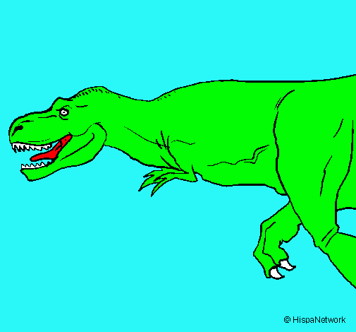Dibujo Tiranosaurio rex pintado por capitore