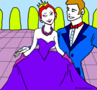 Dibujo Princesa y príncipe en el baile pintado por prinsesa7598