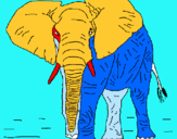 Dibujo Elefante pintado por elfe