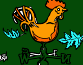 Dibujo Veletas y gallo pintado por iulian