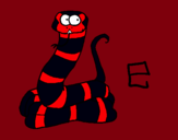 Dibujo Serpiente pintado por serpiente
