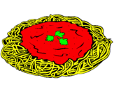 Dibujo Espaguetis con queso pintado por tomasp