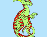 Dibujo Parasaurolofus pintado por ybarra