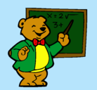 Dibujo Profesor oso pintado por mariaoroz
