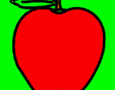 Dibujo manzana pintado por esme-911