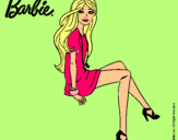 Dibujo Barbie sentada pintado por Romi12♥