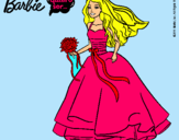 Dibujo Barbie vestida de novia pintado por luciapalacio