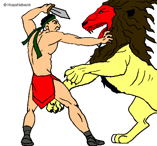 Gladiador contra león