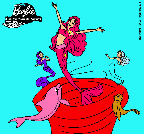 Barbie sirena contenta